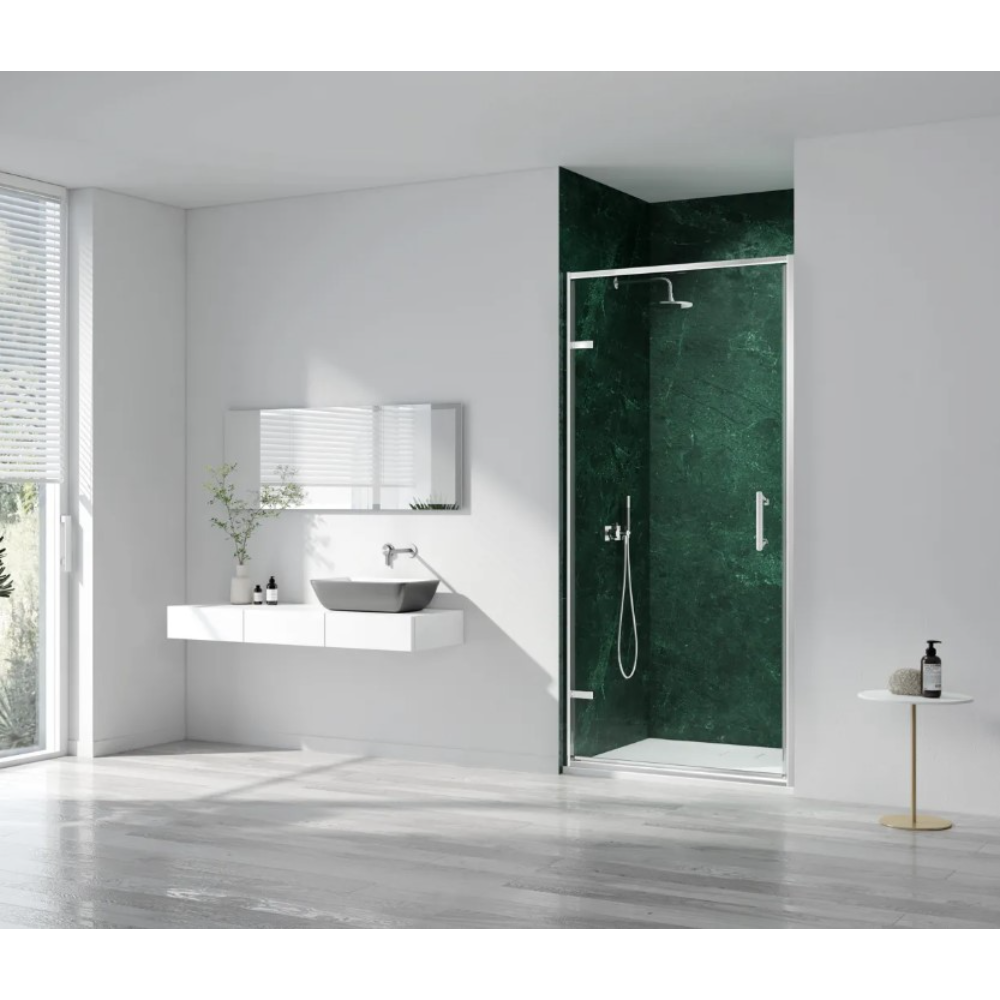 Merlyn 6 Series Sleek Hinge Door | Chrome. Matt Black, Brushed Brass, Brushed Gunmetal, Brushed Nickel | 760mm to 1000mm