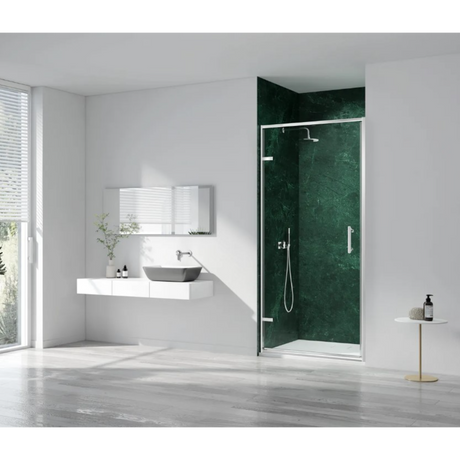 Merlyn 6 Series Sleek Hinge Door | Chrome. Matt Black, Brushed Brass, Brushed Gunmetal, Brushed Nickel | 760mm to 1000mm