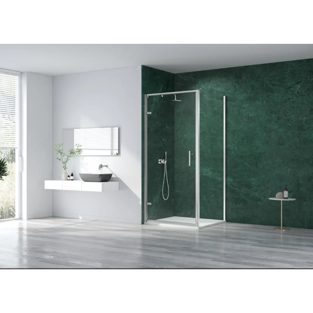 Merlyn 6 Series Sleek Hinge Door | Chrome. Matt Black, Brushed Brass, Brushed Gunmetal, Brushed Nickel | 760mm to 1000mm