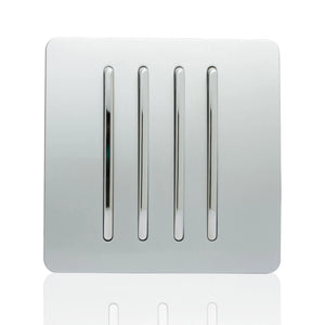 Trendi 4 Gang 2 Way Switch - Silver | 9100-76