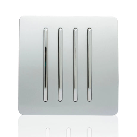 Trendi 4 Gang 2 Way Switch - Silver | 9100-76