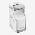 Joseph Joseph Slim Compact Soap Dispenser in white and grey with packaging box displayed against white background