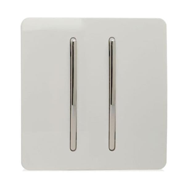 Trendi Double Switch 2 Gang 2 Way - White | 9100-02