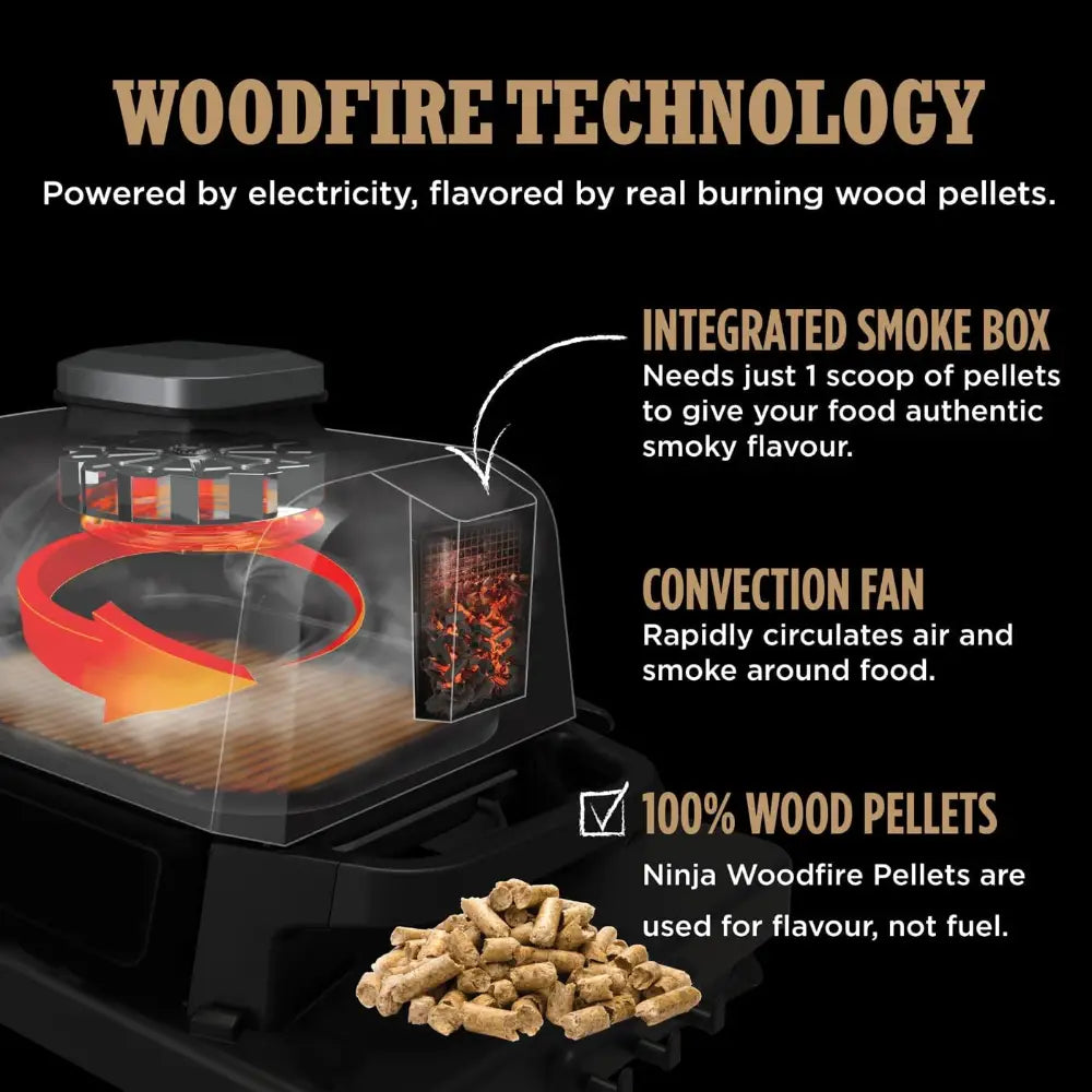 Ninja Woodfire Electric BBQ Grill & Smoker and Air Fryer | OG701UK