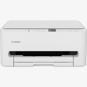 Canon TS6550i white wireless all-in-one inkjet printer with control panel and paper tray front view