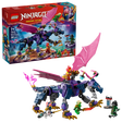 LEGO NINJAGO Dragons Rising set 71842 featuring Rontu the Master Dragon with purple and pink dragon figure, minifigures, and 381 pieces shown with retail box