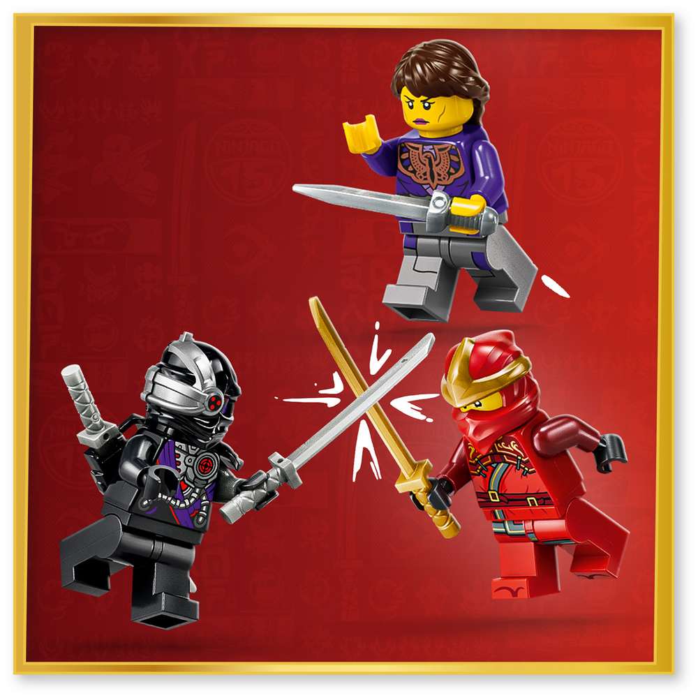LEGO Ninjago X-1 Ninja Charger 15th Anniversary 71867 - close-up detail of the finished build. 691 pieces. Ages 14+.