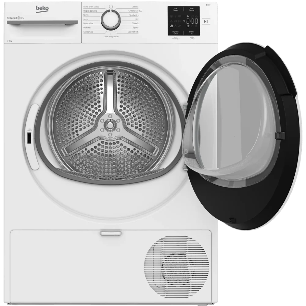 Beko Pro 8kg Heat Pump Tumble Dryer - White | BM3T3822W