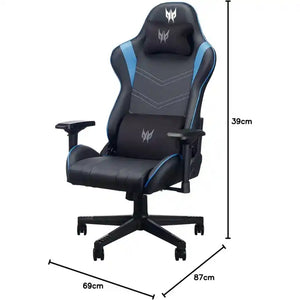 Acer Predator Gaming Chair with Lumbar Support and 4D Armrest - Black and Blue | GP.G0Z11.001