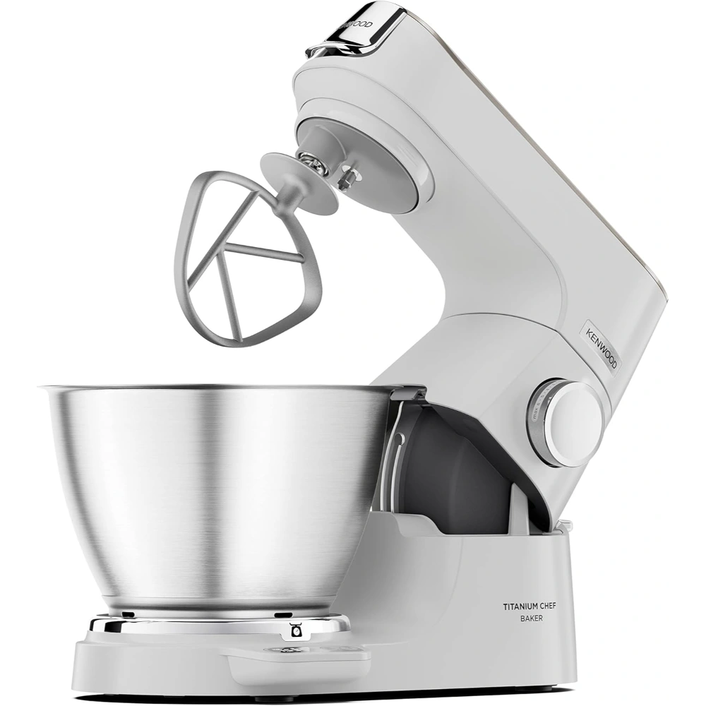 Kenwood Titanium Chef Baker Stand Mixer 1200W - White | KVC65.001WH