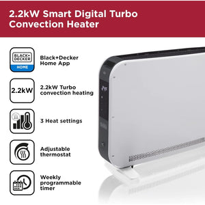 Black & Decker Smart Convection Heater 2.2kW - White | BXCV41014GB