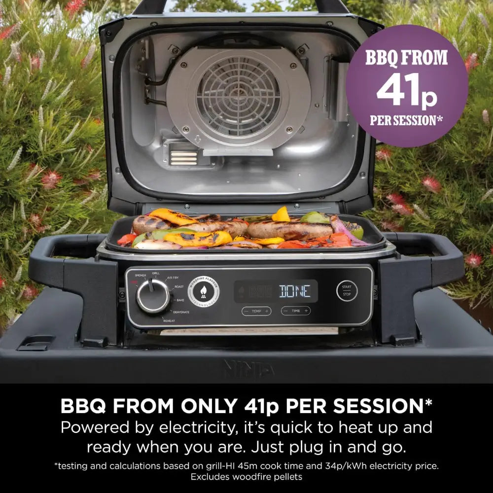 Ninja Woodfire Electric BBQ Grill & Smoker and Air Fryer | OG701UK