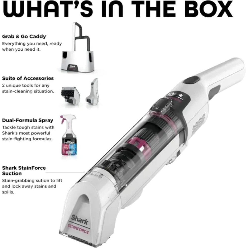 Shark StainForce Stain Destroyer Cordless Spot Cleaner - White | HX100UKT