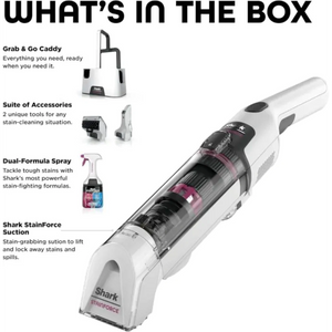 Shark StainForce Stain Destroyer Cordless Spot Cleaner - White | HX100UKT