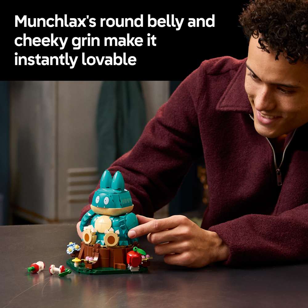 LEGO Pokémon Munchlax 72150 - captioned product view. 757 pieces. Ages 18+.