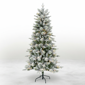 National Tree Company Snowy Stamford Christmas Tree - 7ft | PESSTAM-500-70