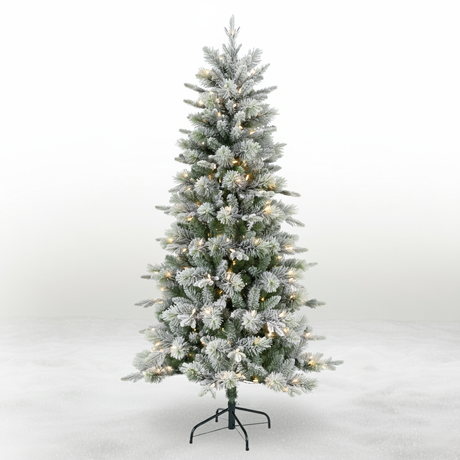 National Tree Company Snowy Stamford Christmas Tree - 7ft | PESSTAM-500-70