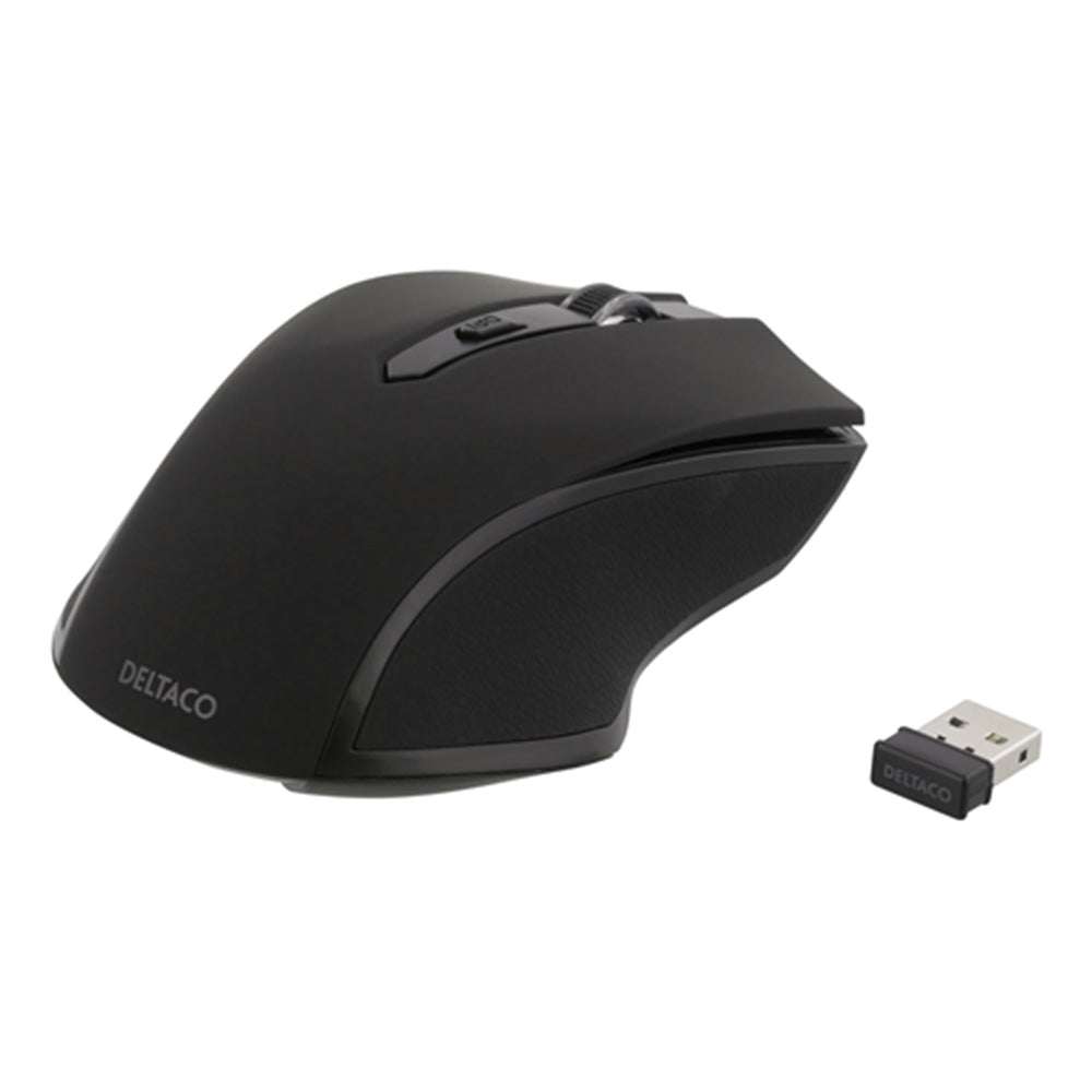 Deltaco Wireless Computer Mouse - Black | MS763