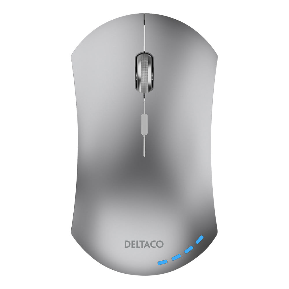Deltaco Wireless Optical Computer Mouse - Aluminium | MS800