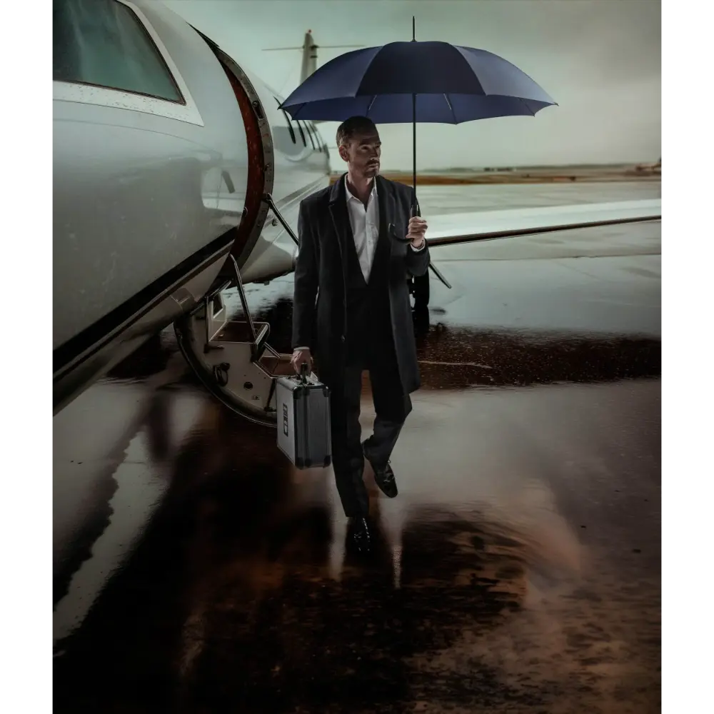 Doppler Superstong Long Automatic Umbrella - Navy | 7403163DMA