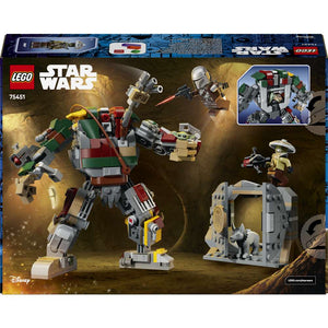 LEGO Star Wars™ Hutt Palace Sentry Droid Showdown 75451 - the back of the box showing play features and box contents. 415 pieces. Ages 9+.