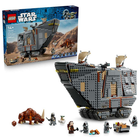 LEGO Star Wars™ Offworld Sandcrawler™ and Mudhorn 75453 - shown with its product box. 1683 pieces. Ages 14+.