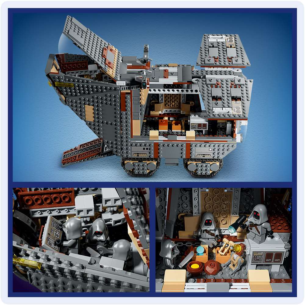 LEGO Star Wars™ Offworld Sandcrawler™ and Mudhorn 75453 - close-up detail of the finished build. 1683 pieces. Ages 14+.