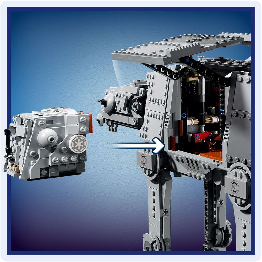 LEGO Star Wars™ Imperial Remnant AT-AT™ with INT-4 75454 - close-up detail of the finished build. 1453 pieces. Ages 10+.
