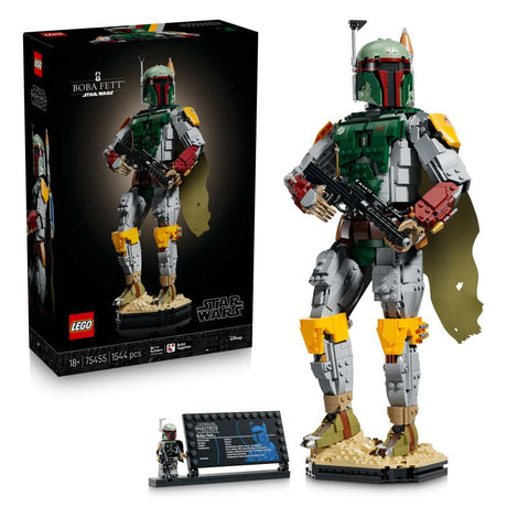 LEGO Star Wars™ Boba Fett™ 75455 - shown with its product box. 1544 pieces. Ages 18+.