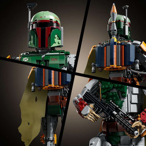 LEGO Star Wars™ Boba Fett™ 75455 - close-up detail of the finished build. 1544 pieces. Ages 18+.