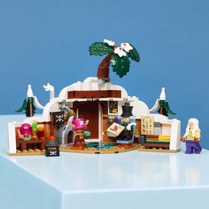 LEGO ONE PIECE Dr. Hiriluk's Hideout 75641 - the finished build shown in a home setting. 271 pieces. Ages 9+.