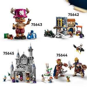 LEGO ONE PIECE Dr. Hiriluk's Hideout 75641 - shown alongside related LEGO sets sold separately. 271 pieces. Ages 9+.