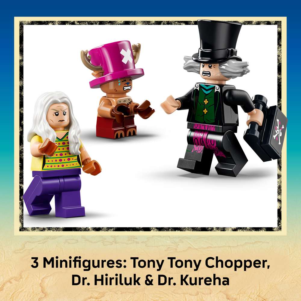 LEGO ONE PIECE Dr. Hiriluk's Hideout 75641 - captioned product view. 271 pieces. Ages 9+.