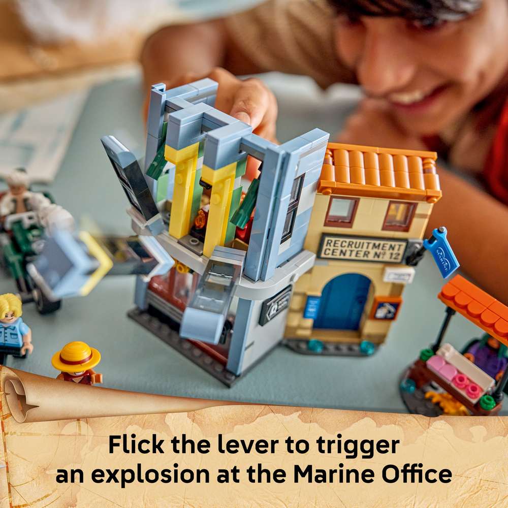 LEGO ONE PIECE Showdown with Captain Smoker 75642 - captioned product view. 547 pieces. Ages 9+.