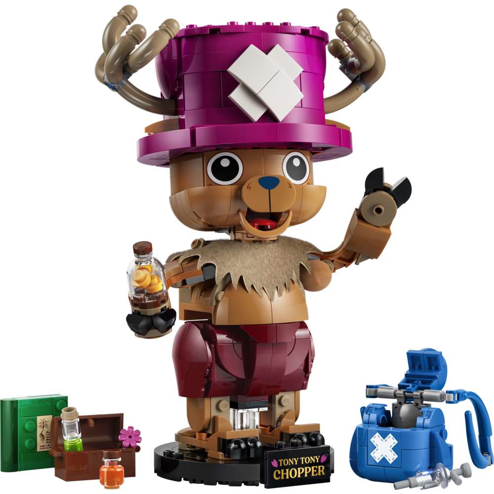 LEGO ONE PIECE Tony Tony Chopper 75643 - the fully built model on a plain background. 577 pieces. Ages 9+.