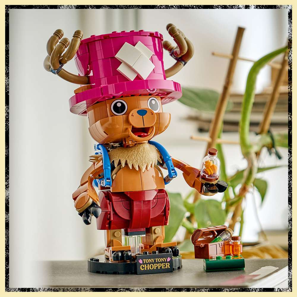 LEGO ONE PIECE Tony Tony Chopper 75643 - close-up detail of the finished build. 577 pieces. Ages 9+.