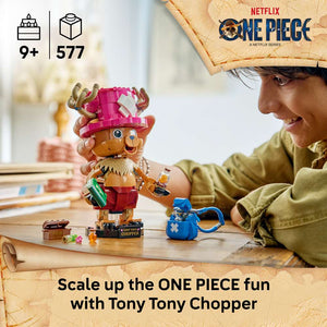 LEGO ONE PIECE Tony Tony Chopper 75643 - captioned product view. 577 pieces. Ages 9+.