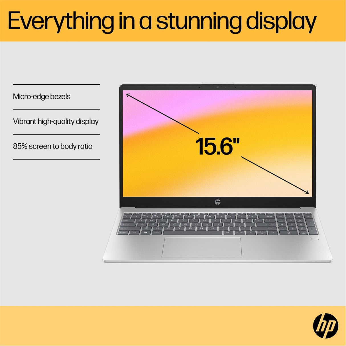 HP 15.6 Inch AMD Ryzen 5 7520U Laptop 8gb 512gb SSD - Black | 15-FC0057NA