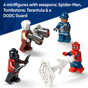 LEGO Super Heroes Spider-Man Prison Transport Chase 76349 - captioned product view. 367 pieces. Ages 8+.