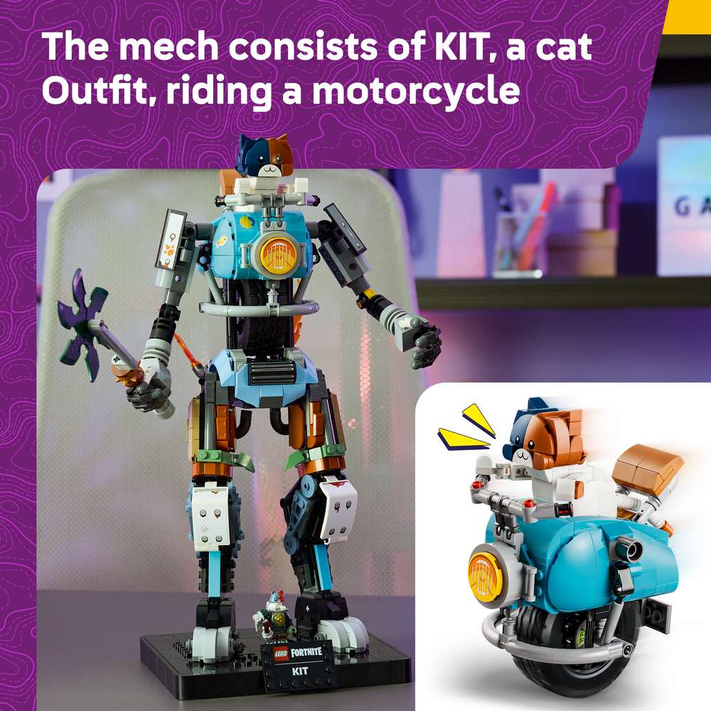 LEGO Fortnite KIT 77081 - captioned product view. 1230 pieces. Ages 12+.