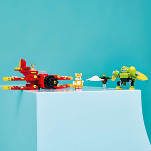 LEGO Sonic Tails' Tornado-1 77119 - the finished build shown in a home setting. 310 pieces. Ages 8+.