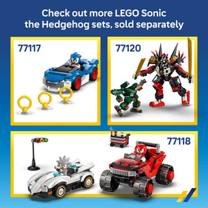 LEGO Sonic Tails' Tornado-1 77119 - shown alongside related LEGO sets sold separately. 310 pieces. Ages 8+.