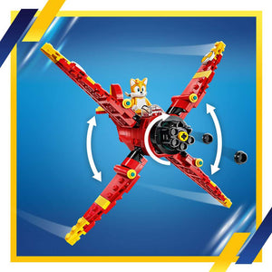LEGO Sonic Tails' Tornado-1 77119 - close-up detail of the finished build. 310 pieces. Ages 8+.