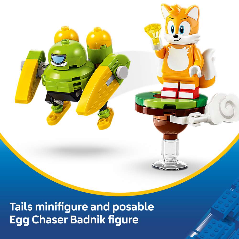 LEGO Sonic Tails' Tornado-1 77119 - captioned product view. 310 pieces. Ages 8+.