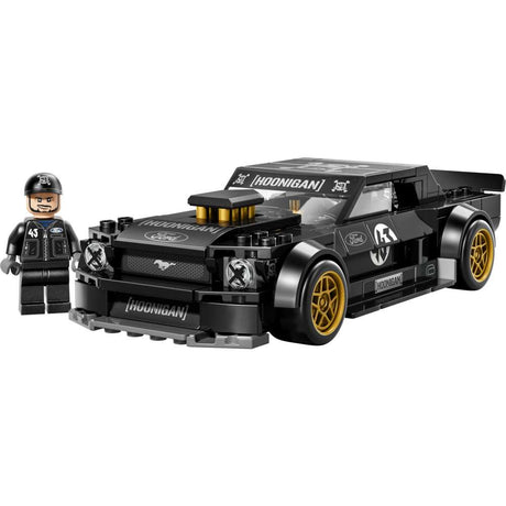 LEGO Speed Champions Ken Block's '65 Ford Mustang Hoonicorn V1 77262 - the fully built model on a plain background. 345 pieces. Ages 9+.