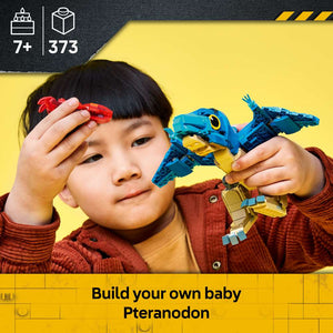 LEGO Jurassic World Baby Dinosaur: Pteranodon 77977 - captioned product view. 373 pieces. Ages 7+.