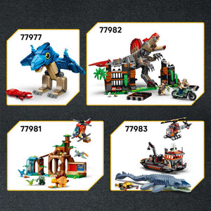 LEGO Jurassic World Young T. rex Transport Truck 77978 - shown alongside related LEGO sets sold separately. 115 pieces. Ages 4+.