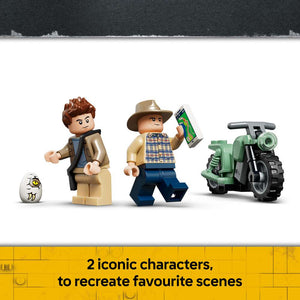 LEGO Jurassic World Spinosaurus Dinosaur Escape 77982 - captioned product view. 820 pieces. Ages 9+.