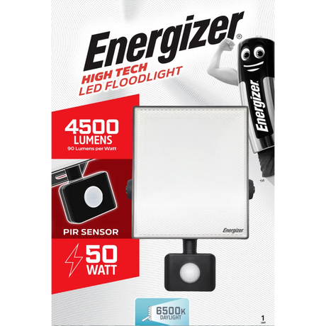 Energizer LED Floodlight 50W with PIR 4500 Lumens | 1812-14