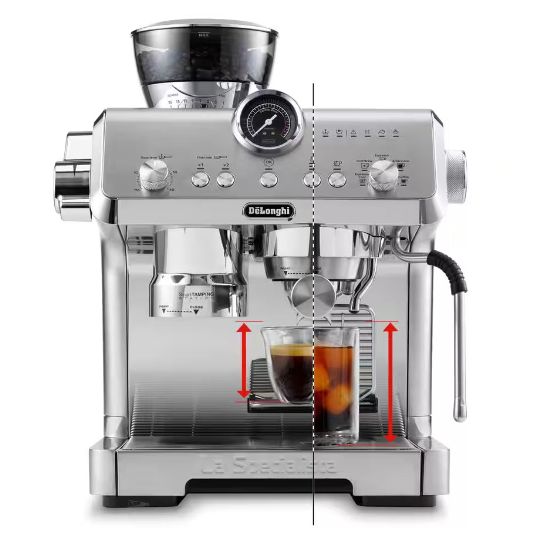DeLonghi La Specialista Opera Manual Bean to Cup Espresso Coffee Machine - Metal | EC9555.M